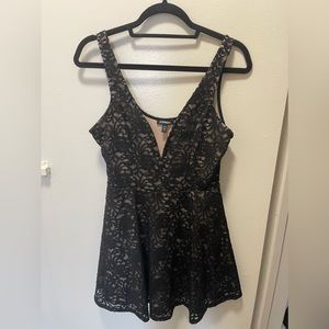 Express Black/nude lace dress.